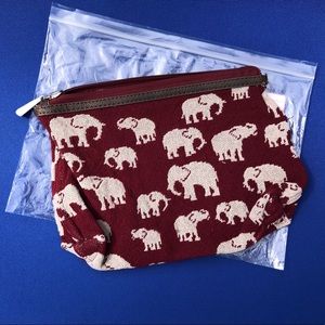 NEW Thirty-One Reversible Pouch in Safari Weave